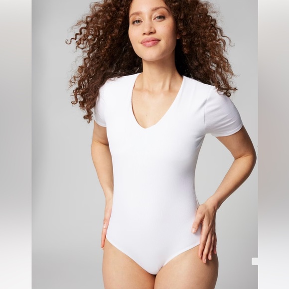 Soma Tops - SOMA Body Short-Sleeve V-Neck Bodysuit XXL NWT